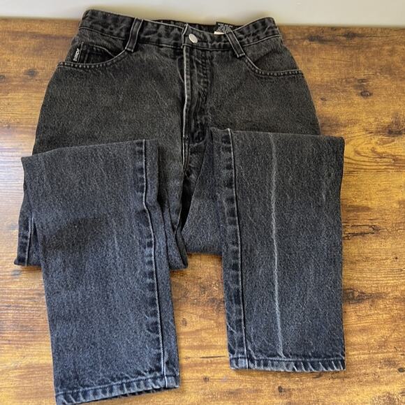 Vintage 90's BONGO "Original Slim Double Black" High Rise Cotton Mom-Jeans - Picture 4 of 13